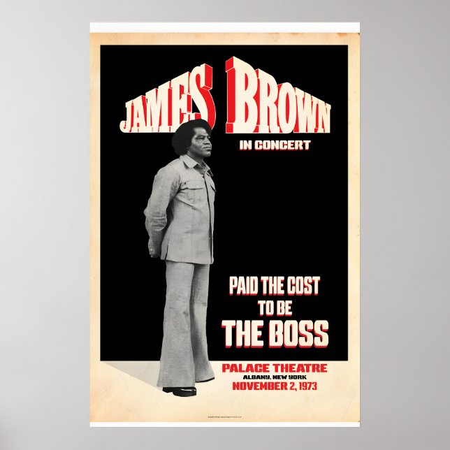 James Brown The Boss Musik Fan Grafisk Design Poster (Framsidan)