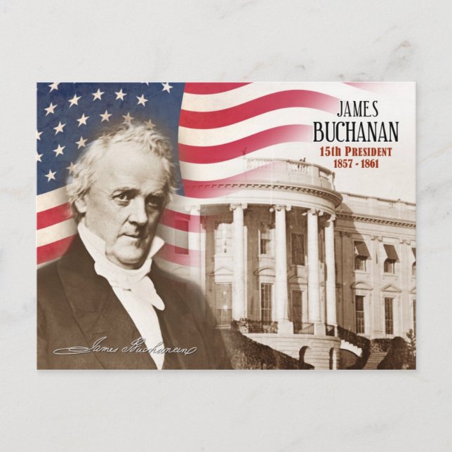 James Buchanan - 15:e presidenten för USA Vykort (Framsida)