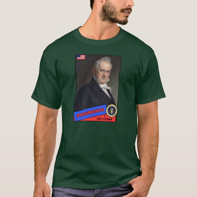 James Buchanan Basebollkort T Shirt (Framsida)
