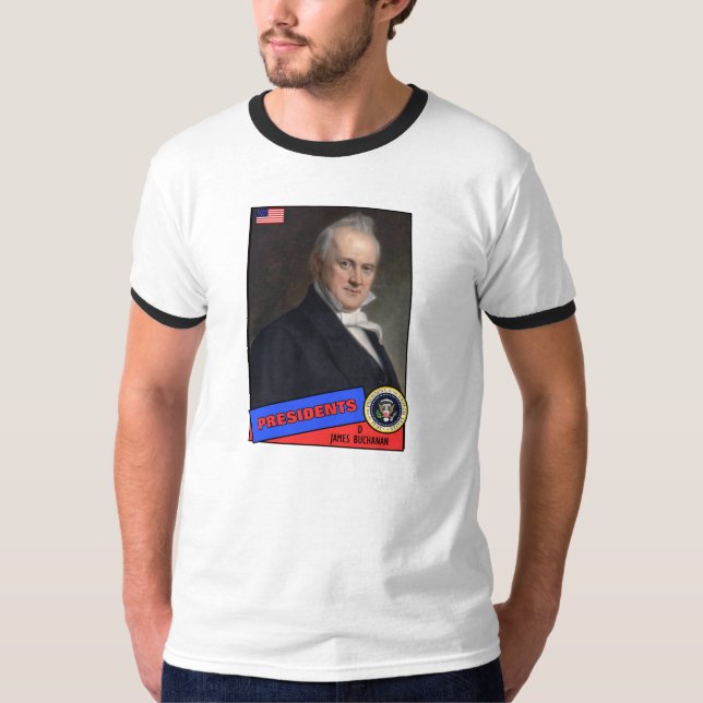 James Buchanan Basebollkort T Shirt (Framsida)
