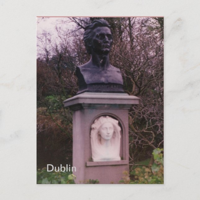 James Clarence Mangan Monument, Dublin, Irland Vykort (Framsida)