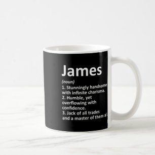 James Definition Personlig Namn Funny Birthday Kaffemugg