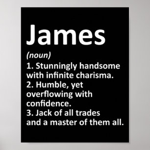 James Definition Personlig Namn Funny Birthday Poster