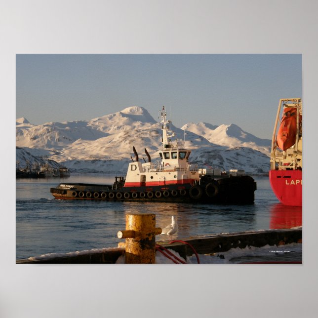 James Dunlap Tugboat in Dutch Harbor, Alaska Poster (Framsidan)