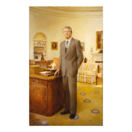 James Earl Carter Painting USA:s president Porträt Fototryck