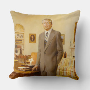 James Earl Carter Painting USA:s president Porträt Kudde
