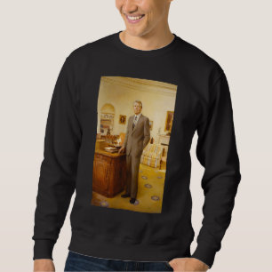 James Earl Carter Painting USA:s president Porträt Lång Ärmad Tröja