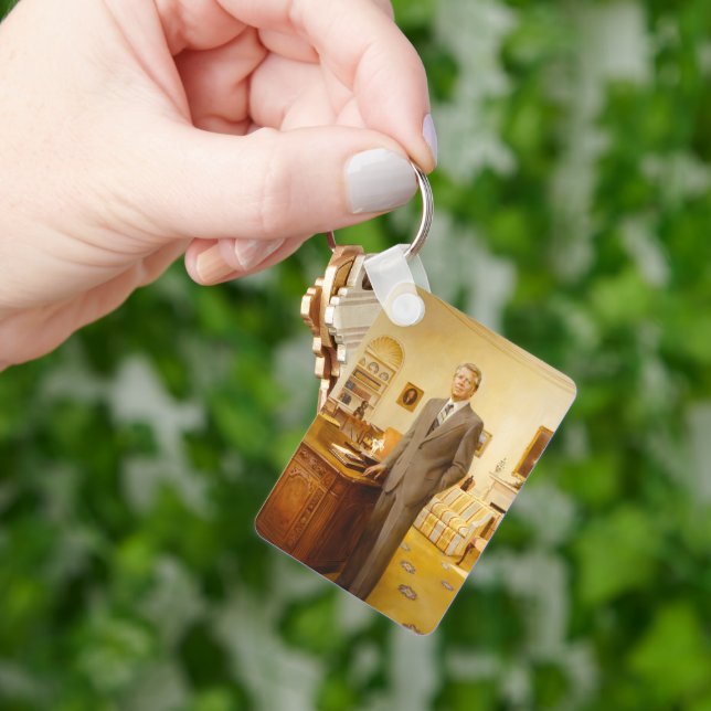 James Earl Carter Painting USA:s president Porträt Nyckelring (Hand)