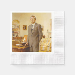 James Earl Carter Painting USA:s president Porträt Pappersservett