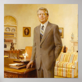 James Earl Carter Painting USA:s president Porträt Poster