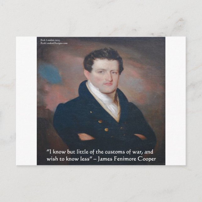 James Fenimore Coopers krigsord Vykort (Framsida)