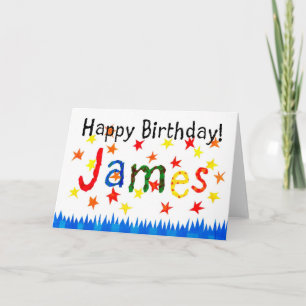 "James"-födelsedagskort Kort