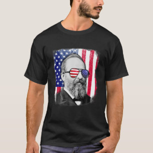 James Garfield US flagga shirt 4:e juli T