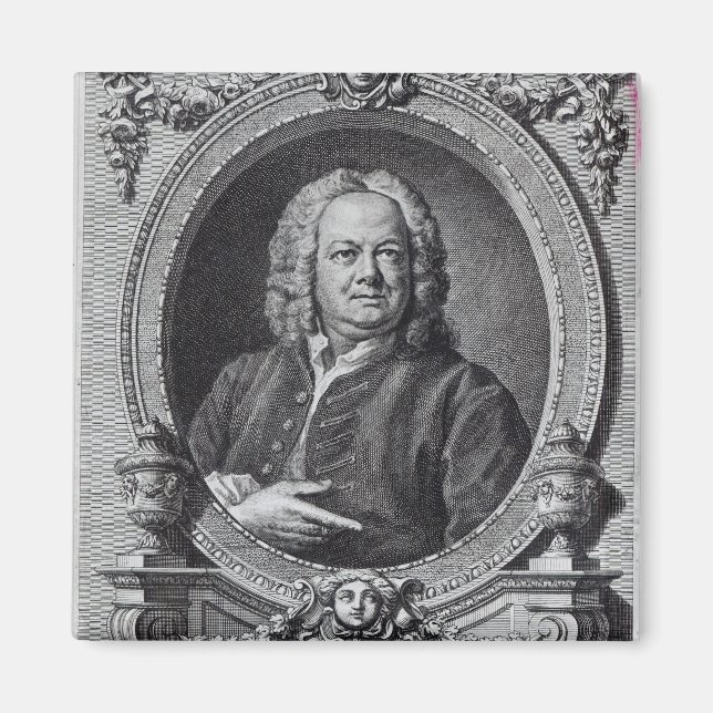 James Gibbs, graverad av Bernard Baron, 1747 Magnet (Framsidan)