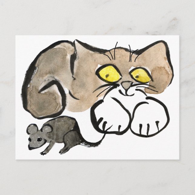 James har en mus vid den är svanen vykort (Framsida)