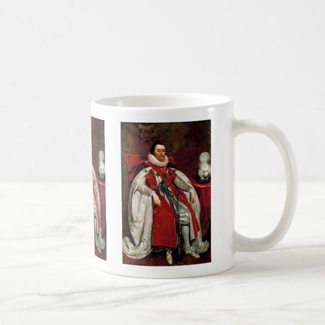 James I av Daniel Mytens Coffee Mugg (Höger)