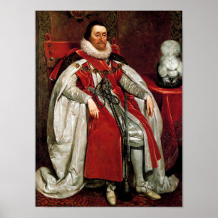 James I av Daniel Mytens Poster