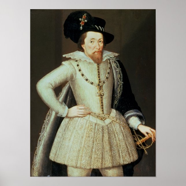 James I, porträtt, halv längd Poster (Framsidan)