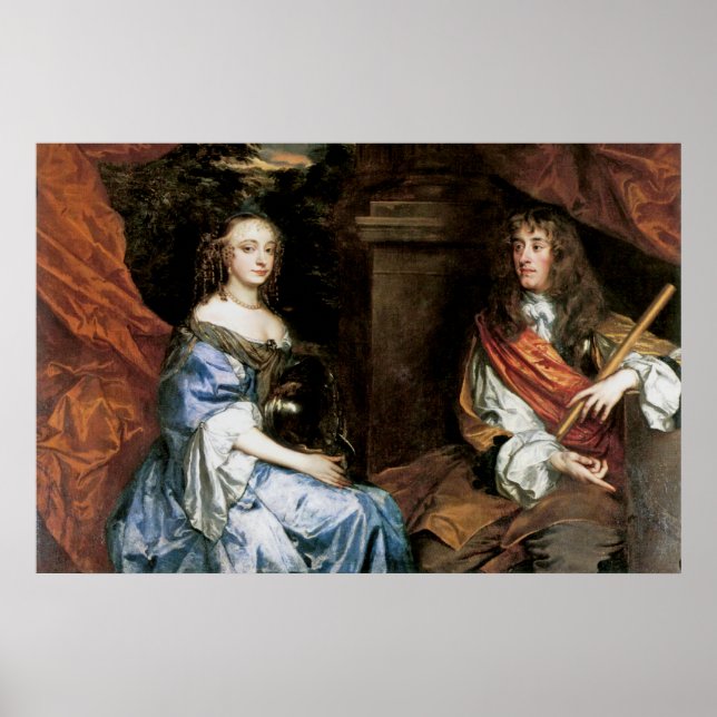 James II och Anne Hyde av Herr Peter Lely Poster (Framsidan)