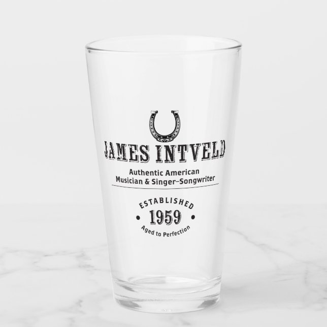James Intveld Horseshoe Beer Glass Glaskopp (Framsida)