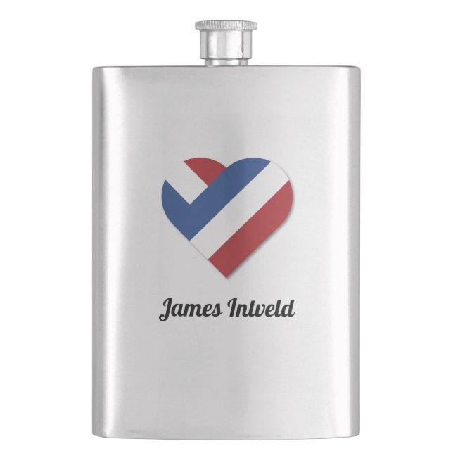 James Intveld med Nederländernas hjärtaflagga Fickplunta (Framsidan)