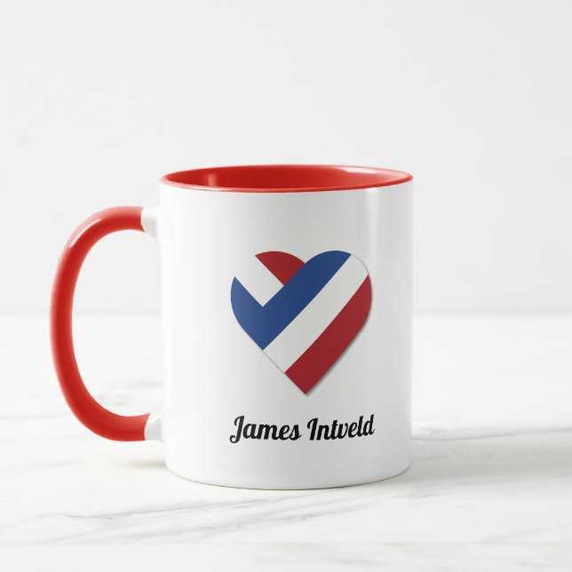 James Intveld med Nederländernas hjärtaflagga Mugg (Vänster)