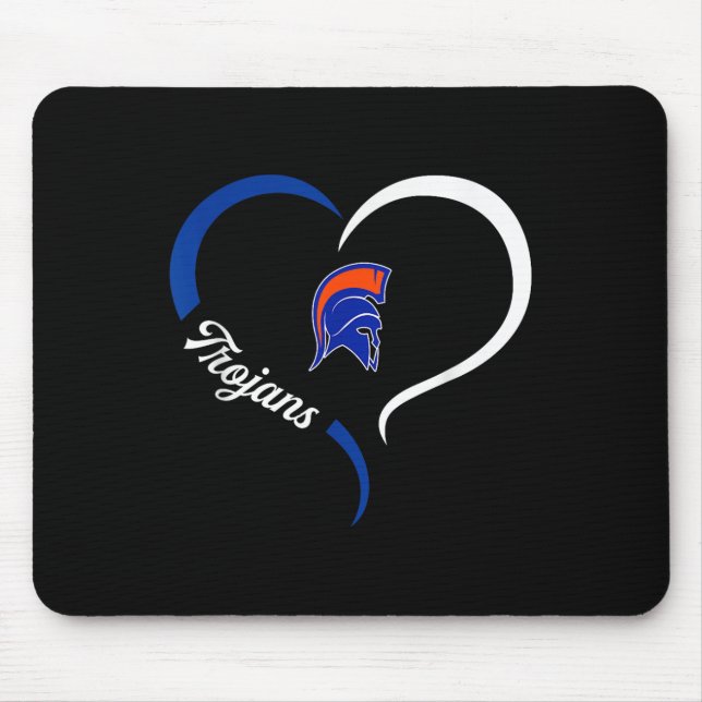 James Island Charter Trojans Logotyp HalHeart Slog Musmatta (Framsidan)