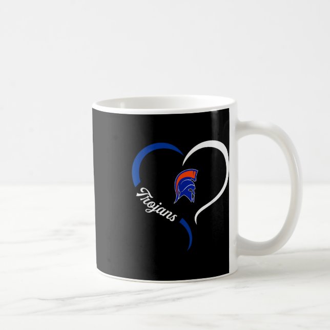 James Island Charter Trojans logotyp halvhjärtad s Kaffemugg (Höger)
