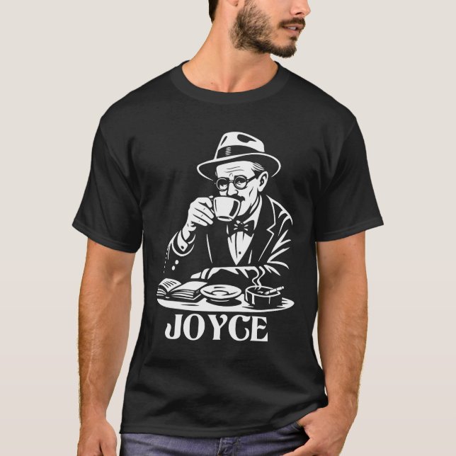 James Joyce Café Retro Läsar T-Shirt (Framsida)