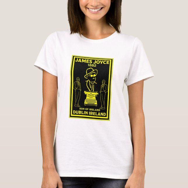 James Joyce Dublin Ireland T Shirt (Framsida)