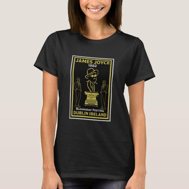 James Joyce Dublin Ireland T Shirt (Framsida)