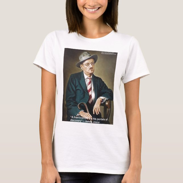 James Joyce "Errors/Portals" Citatpresentkort & Ko T Shirt (Framsida)