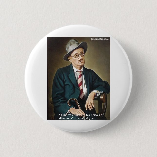 James Joyce "Errors/Portals" Citatpresentkort & vy Knapp (Framsida)