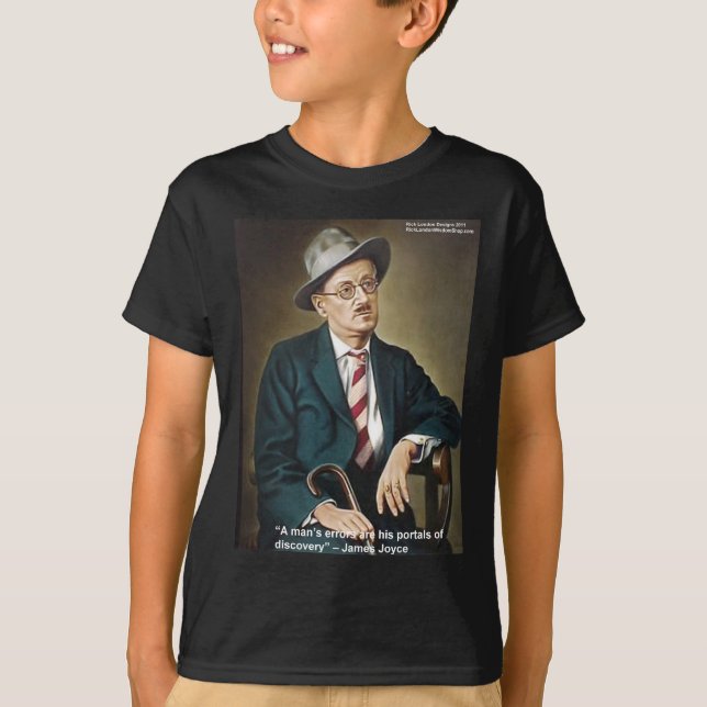 James Joyce "Errors/Portals" Citatpresentkort & vy Tee (Framsida)
