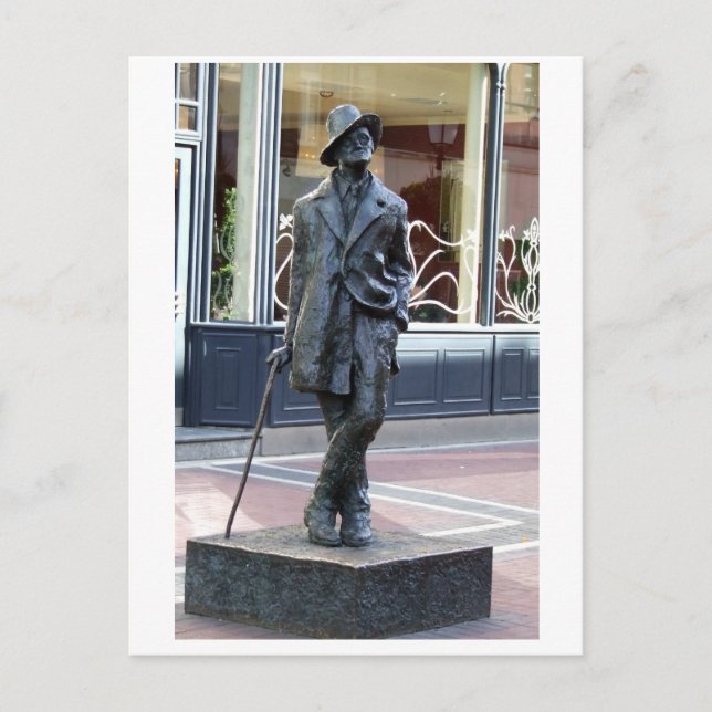 James Joyce, irländsk författare statue, Dublin Ir Vykort (Framsida)