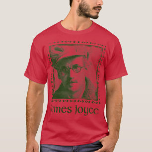 James Joyce Retro Faded Stil Fläkt Design T Shirt