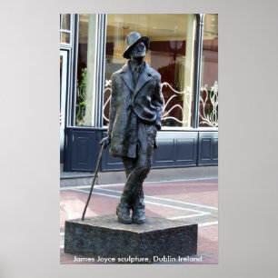 James Joyce staty, Dublin Irland Poster