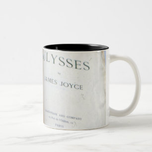 James Joyces front of "Ulysses" Två-Tonad Mugg