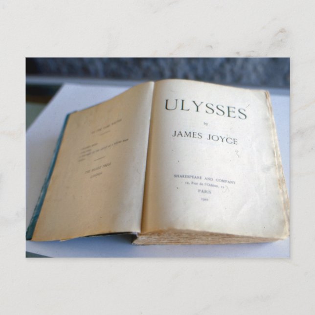 James Joyces front of "Ulysses" Vykort (Framsida)