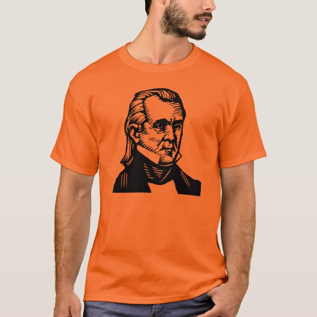 James K Polk "11" utslagsplats Tee Shirt (Framsida)