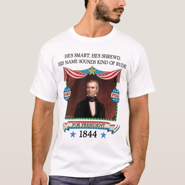 James K. Polk 1844 kampanj (manar tänder Tröja (Framsida)