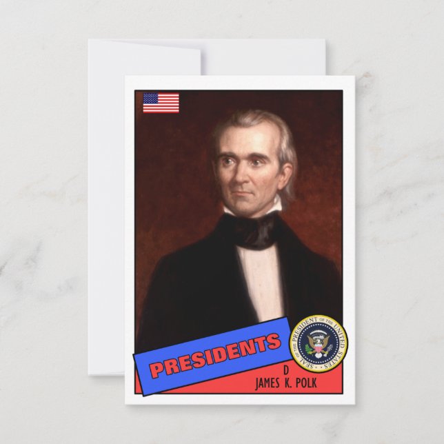James K. Polk Baseball Card (Framsida)