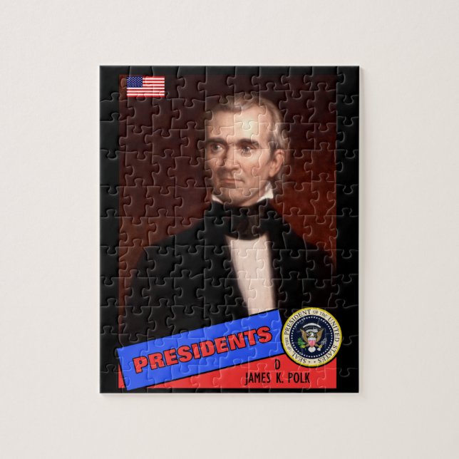 James K. Polk Basebollkort Pussel (Vertikal)