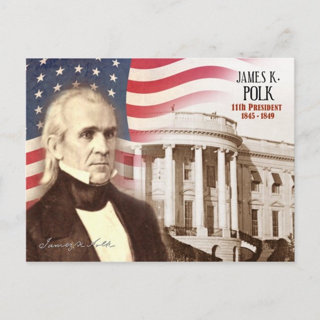 James K. Polk - elfte presidenten i USA Vykort (Framsida)