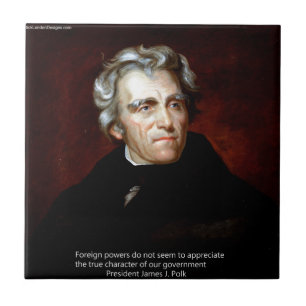 James K Polk Och Citatatecken Kakelplatta