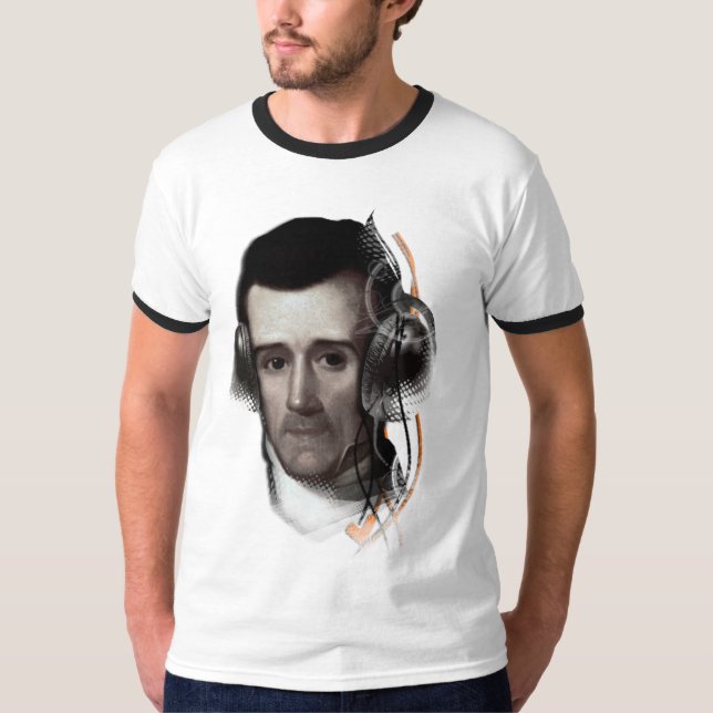 James K. Polk Radiosända T-tröja Tee (Framsida)