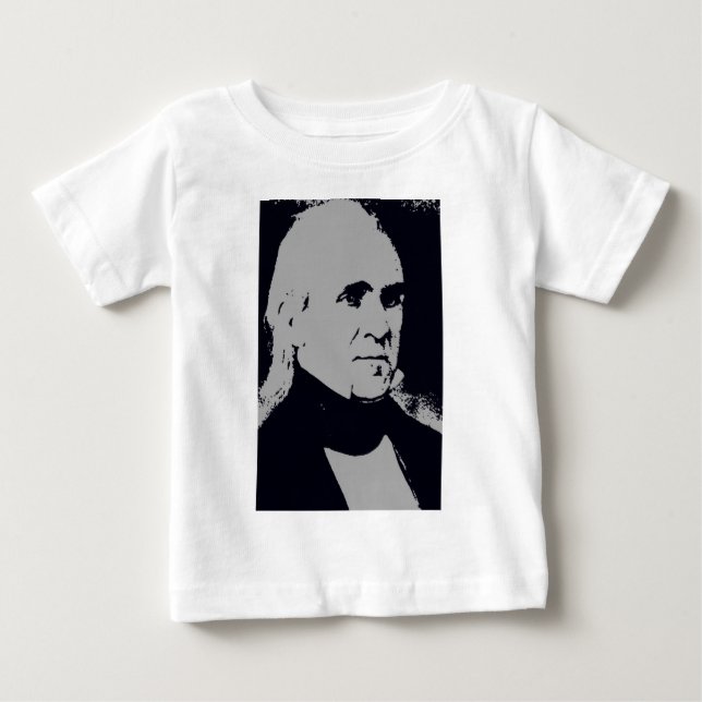 James K. Polk silhouette Tee Shirt (Framsida)