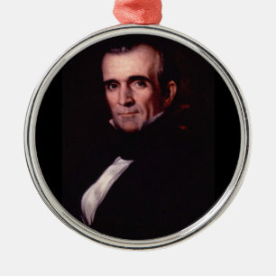 James K. Polk USA:s elfte president Julgransprydnad Metall