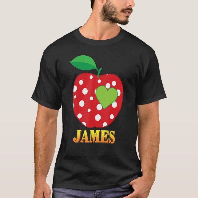 James Kärlek School Back to school Boy Kid Student T Shirt (Framsida)