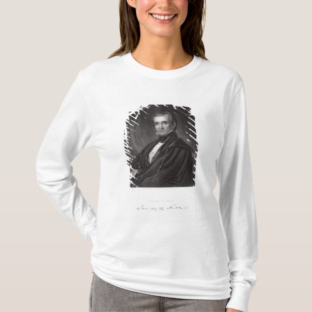 James Knox Polk som inristas av Henry Bryan Hall Tee Shirt (Framsida)